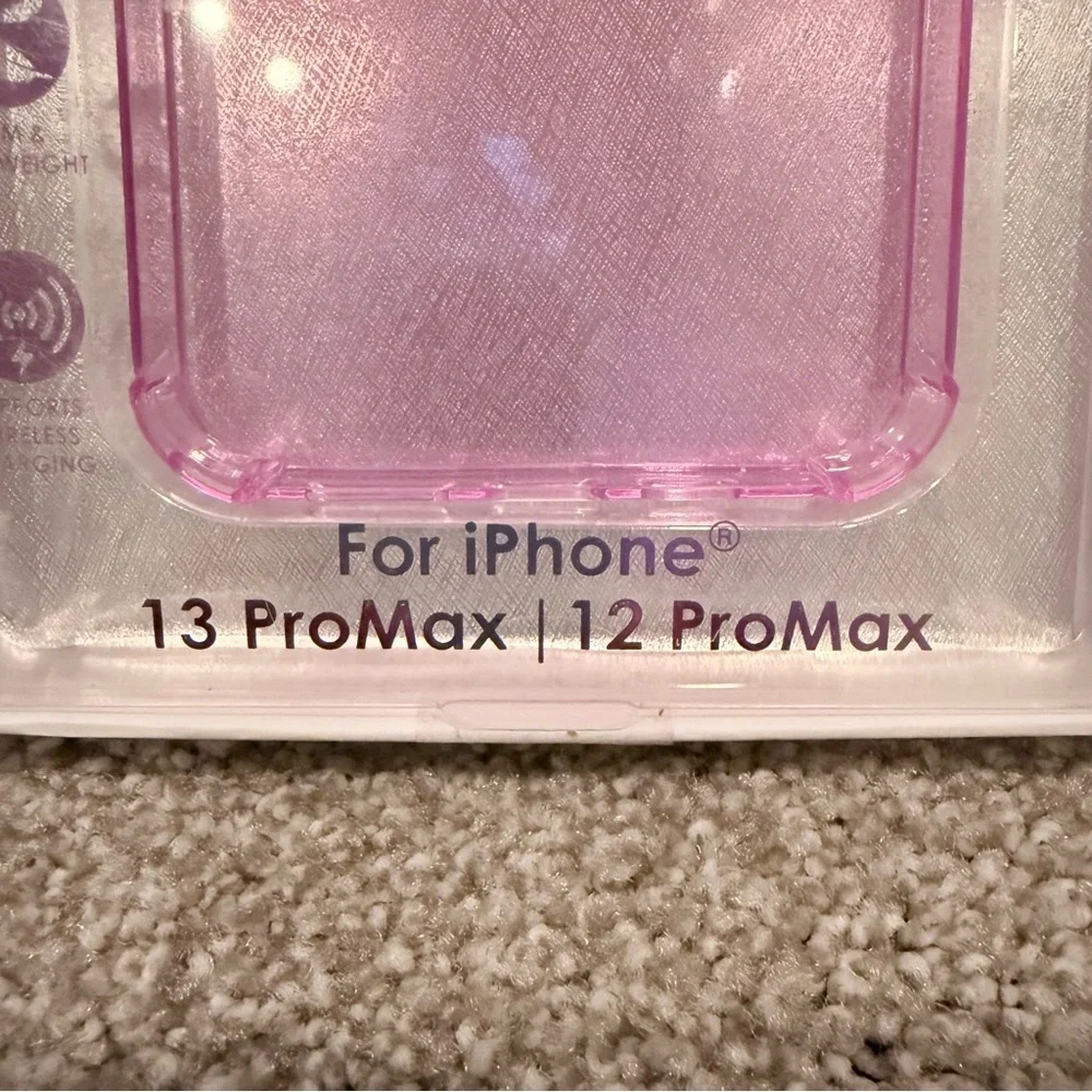 NWB Sarina Pink clear lightweight flexible phone case for IPhone 12 & 13 pro max